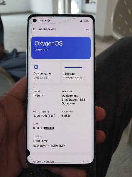 one plus 8 Ram 16 Gb 128Gb global PTA approved 5
