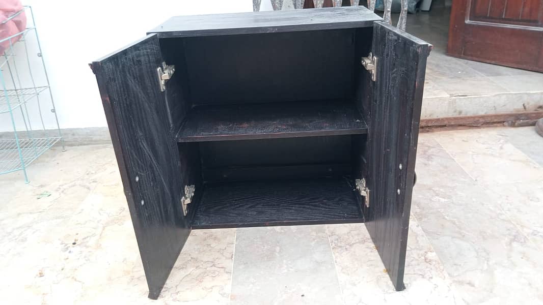 One Used Wooden Cabinet in Dark Brown Colour 2