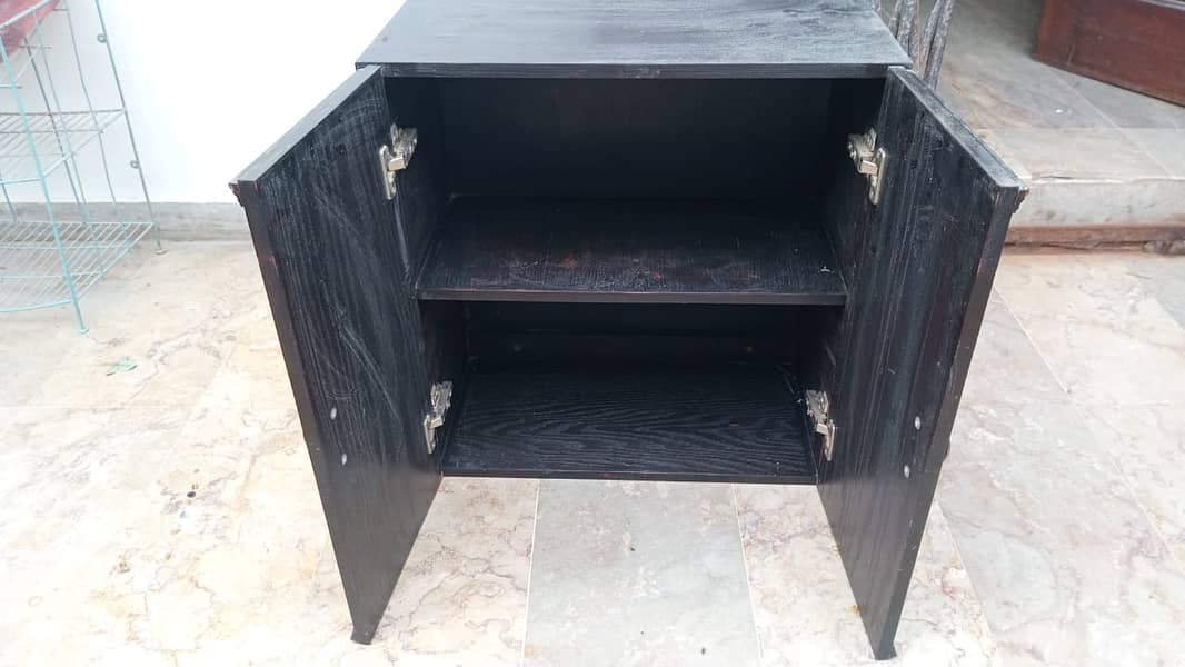 One Used Wooden Cabinet in Dark Brown Colour 4