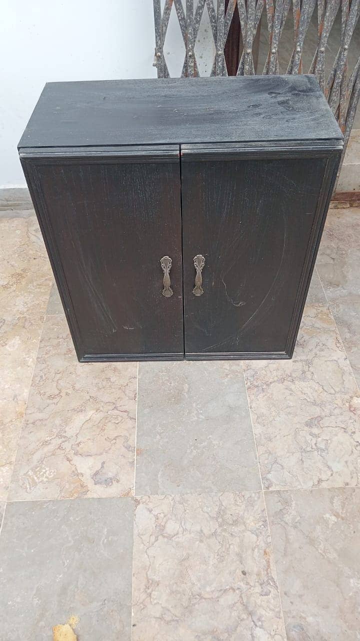 One Used Wooden Cabinet in Dark Brown Colour 5