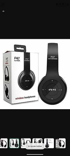 wireless Stereo Headphones , Black, Cash on delivery