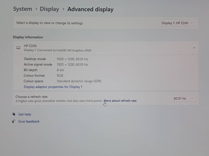 Hp Elite Display E241i IPS panel Gaming Monitor 9