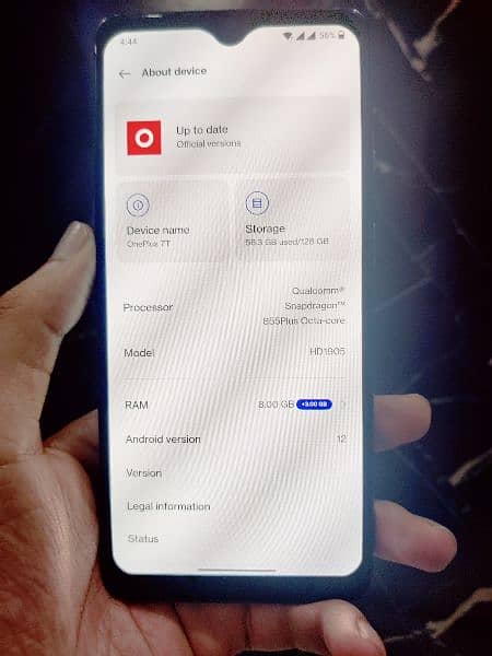 OnePlus 7t 8/128 Dual Sim Approved 7