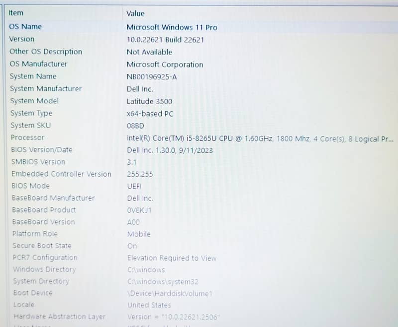 Dell Latitude 3500 Core i5 7