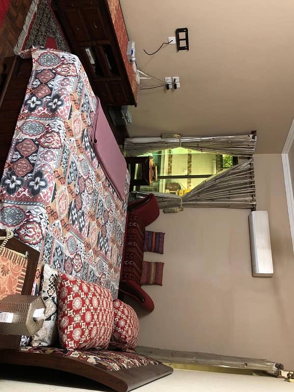 10 Marla corner double story house For Sale near ghazi Chocollege road 5 bedroom with attached washroom TV lounge kitchen drying dining room store tiles flooring good location All facility available neat and clean house water electricity sui gas availab 8