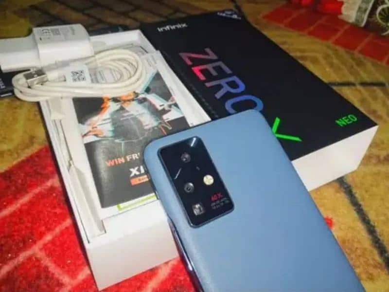 infinix zero x neo 8 128 complete box amoled display 0