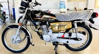 Honda CG 125 black gold brand new 0 metor unregistered today sale