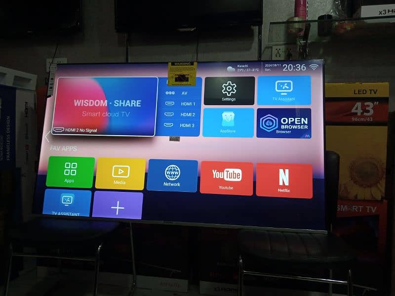 55" INCh SAMSUNG led Tv Android warranty O32245O5586 0