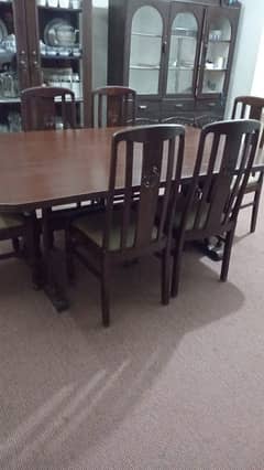 6 Chairs Table Solid Wood