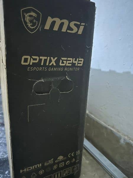 MSI OPTIX G243 165Hz In Mint Condition 9