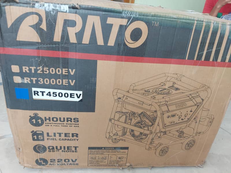 Rato/Hyundai 3.2KVA Petrol/Gas Generator RT4500ev 1