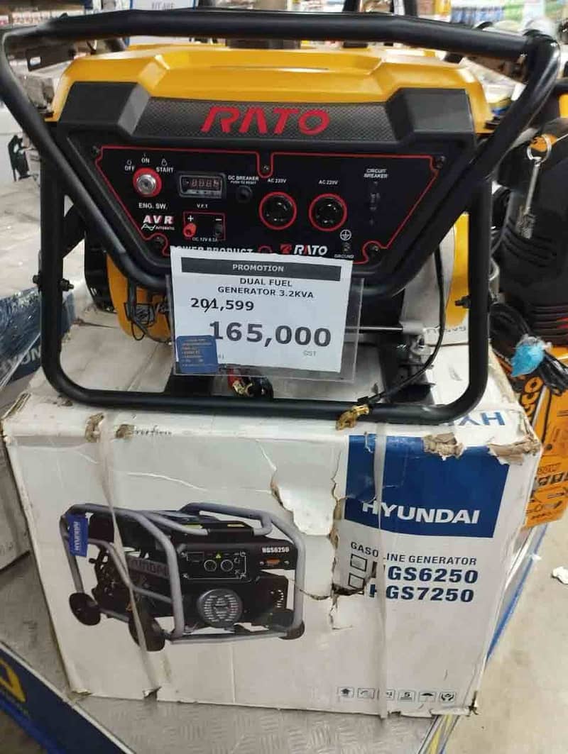 Rato/Hyundai 3.2KVA Petrol/Gas Generator RT4500ev 8