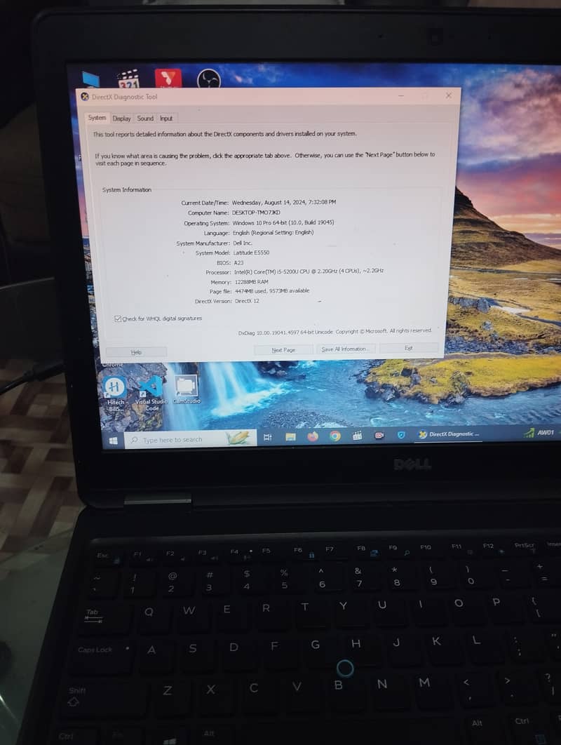 Dell laptop i5 5gen E5550 1