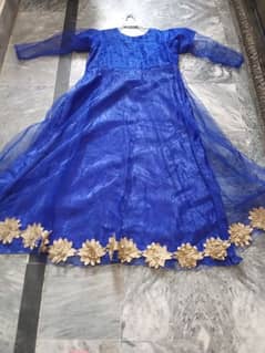 blue colour long maxi full flayer