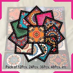 colorful mandala self adhesive tile stickers 12 pcs