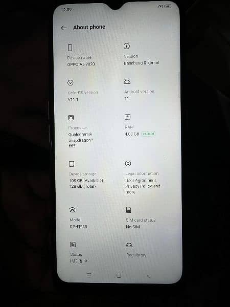 oppo a5 2020 4/128 with box and charger lash condition 6