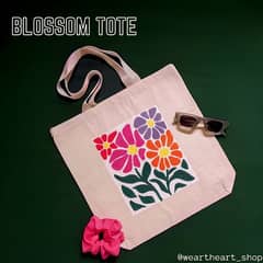 Hand-painted Blossom Tote Bag 0