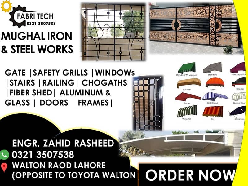 Main Gate, frame, Grills, Doors, Chogaths, Stairs, Railling, SS,fiber 10