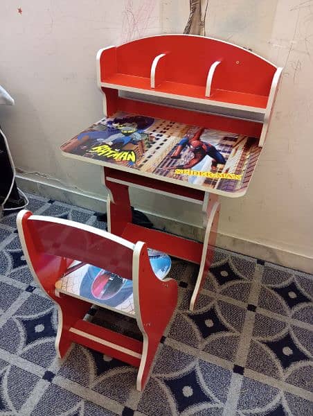 Spiderman themed Cupboard and Study table for kids 2