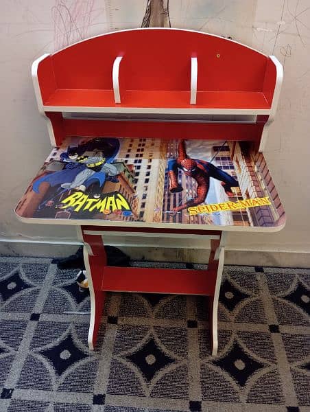 Spiderman themed Cupboard and Study table for kids 4