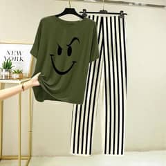 2pcs women stitched sleepwear suit