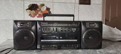 Panasonic Tape Recorder Double Speaker Cassette Player FM Radio 0