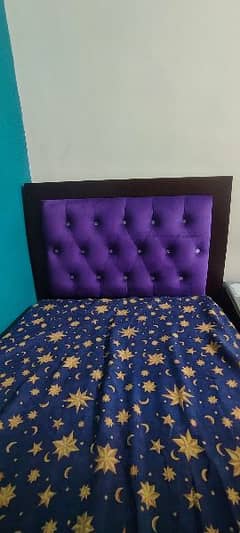 Single bed, side table, daimond mattress