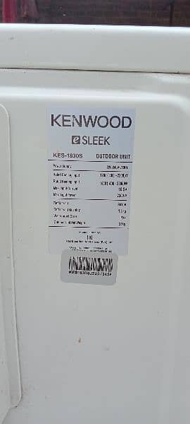 Kenwood Split AC/DC inverter outdoor unit 1