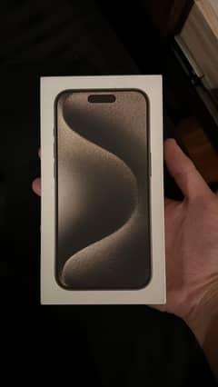 iPhone 15 pro natural titanium 128 Gb pta approved box packed