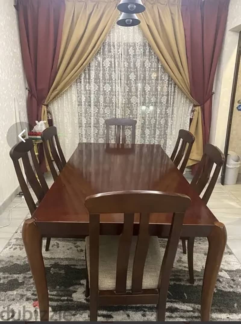 Imported wooden 6 seats dining table 0