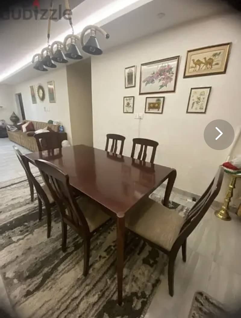 Imported wooden 6 seats dining table 1