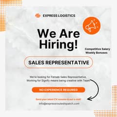 Female Sales Girl required