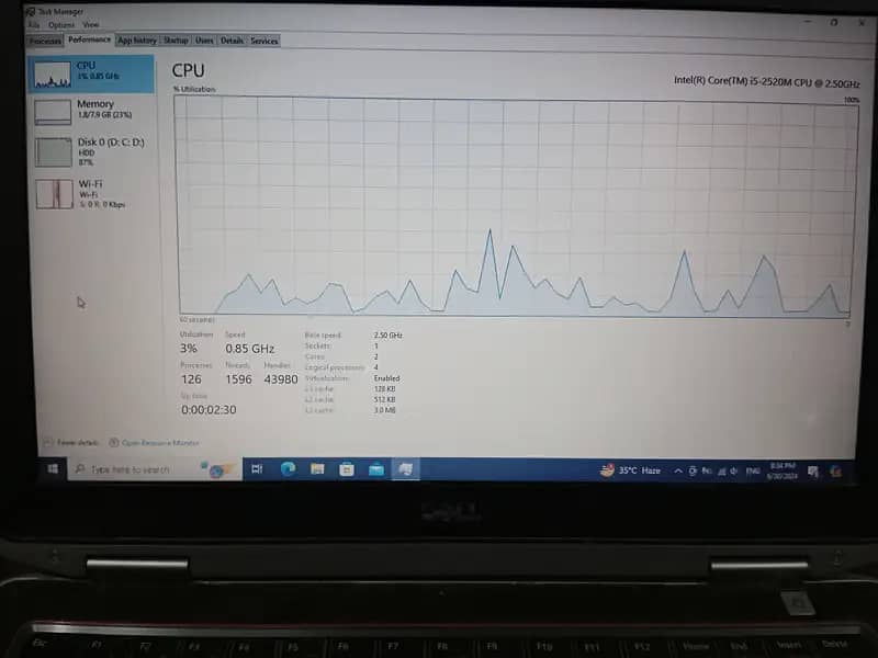 Dell Latitude, 8GB RAM | Core I-5--2520M CPU 2.5GHz (Intel-R-Core) 8