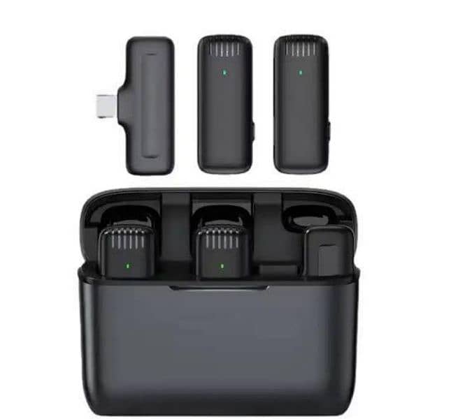 J13 Type-C Dual Wireless Lavalier Microphone with Charging Case. 2