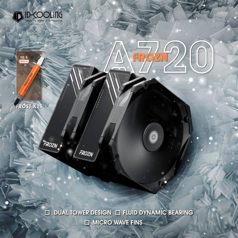 ID-Cooling FROZN A720 Black CPU Air Cooler 2