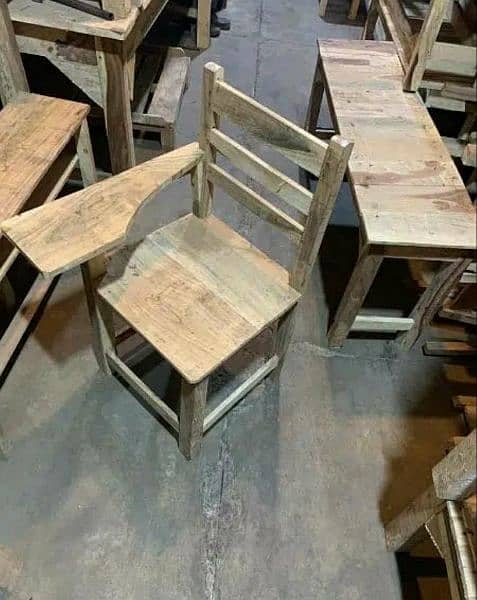 school desk bench wood 6