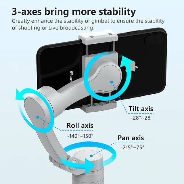 AXNEN HQ3 3-Axis Foldable Smartphone Handheld Gimbal 2