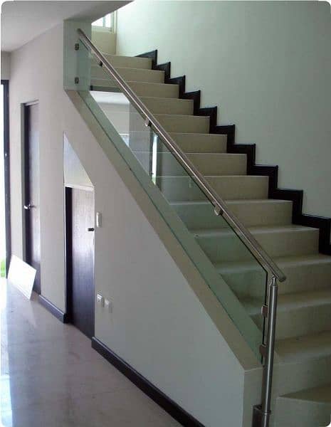 STAIRS RAILING AND TERRACE IN GLASS AND STAINLESS STEEL 8