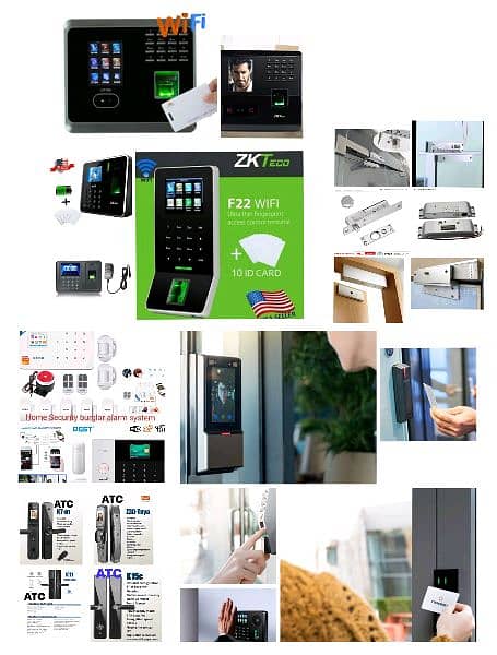 fingerprint/card access control system smart electric main door lock 1