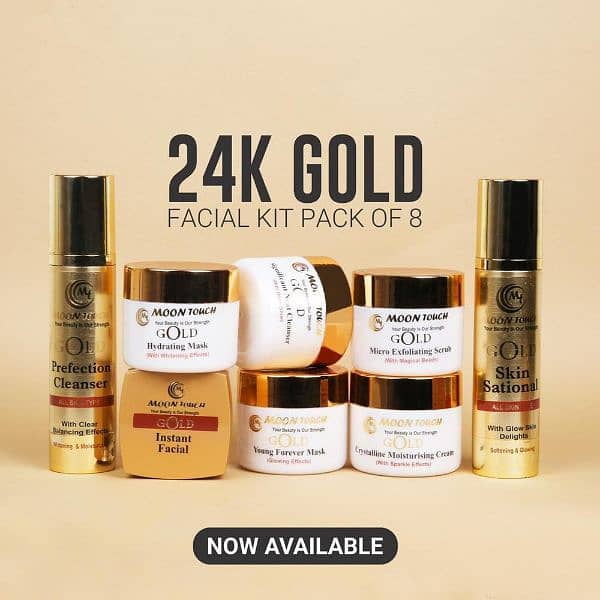 Moon Touch-Premium Gold Facial Set+ Skin Polish 150ML &Free Serum 12ML 0