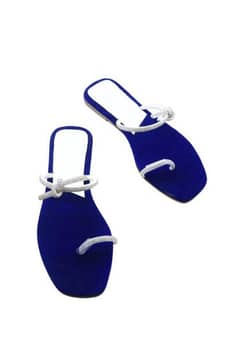 women Rhinestone flats-blue