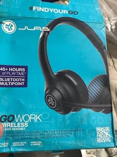 j lab headphone 45 hours  bettery time with box with 2 data cable