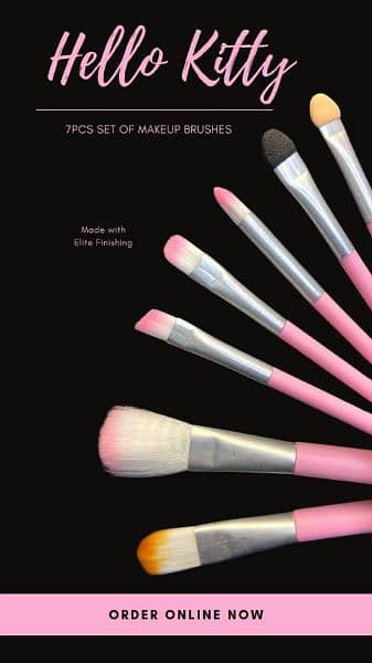 set of  makeup brushes 1