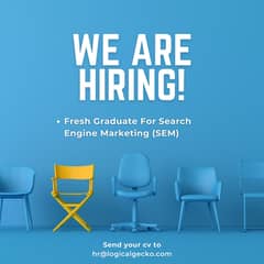 Look For Fresh Gradudate to Handle Search Engine Marketing (SEM)