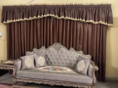 brown valance curtains