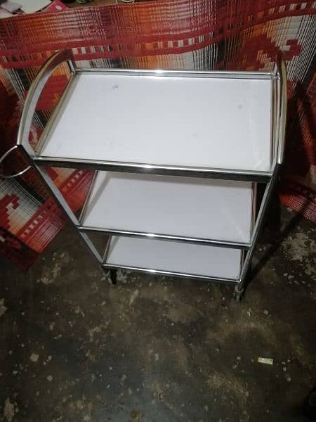 parlour steel trolley with footbath electrical masager 1