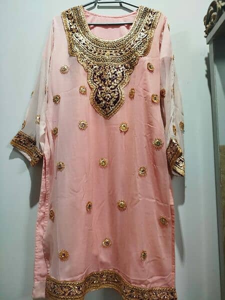 Pink color kinari 3pc suit 3