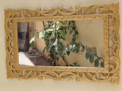 Wood Carving Looking Mirror - Deco Paint