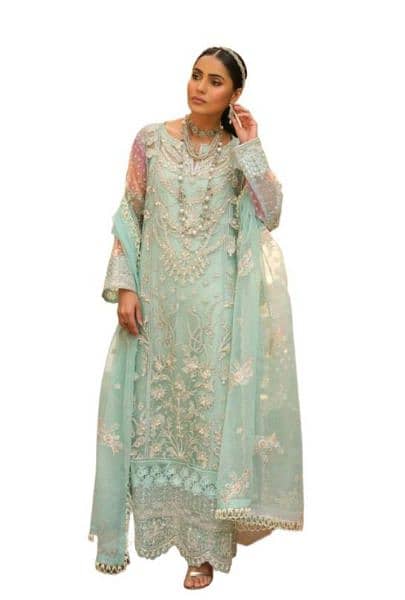 Mukesh Chiffon Khaddar Cotton Embroidery Dress 3 piece 3