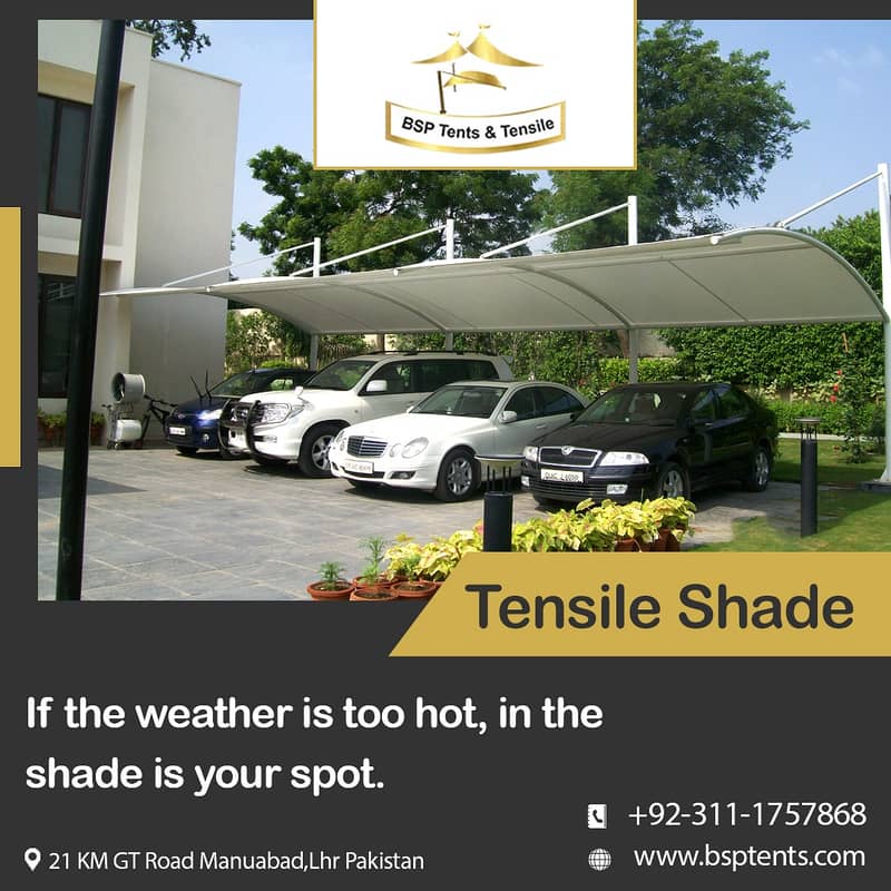 car Parking Shades | Swimming Pool shed | Sail Shades | Porch shade 7